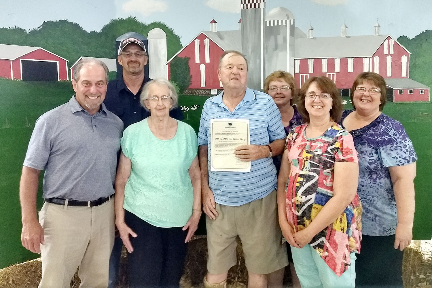 2018 Friend of The Fair Jim and Floss Boop with their family.