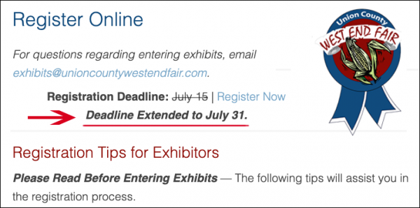 Registration Deadline Extended to July 31.